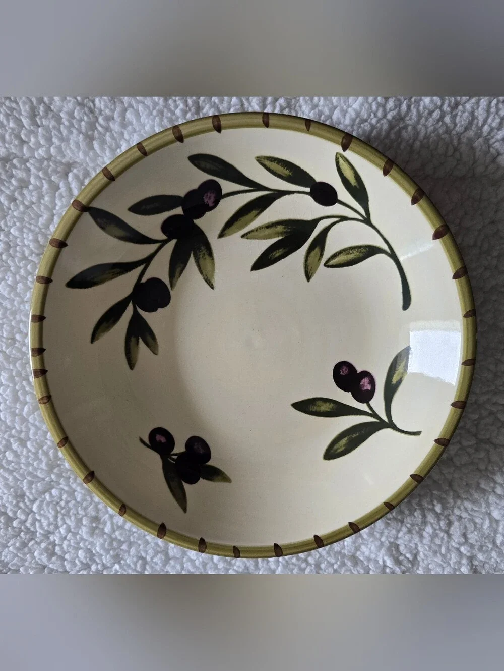 Williams Sonoma Liguria Olive Rimmed Pasta Bowls Set of 4 Portugal Vintage